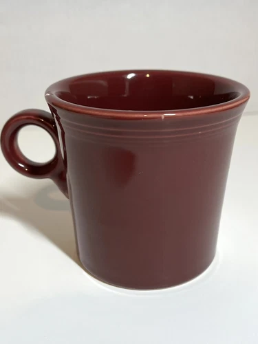FiestaWare Homer Laughlin USA O Ring Handle Coffee Mug Cup Claret Maroon