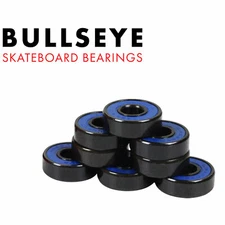 Bullseye Skateboard Bearings Abec 7 Rated Set 8 Chrome Serviceable Ball Bearings