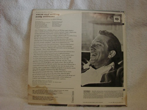 Andy Williams - Warm and Willing, CS-8679, LP Vinyl Record Album - Bild 2 von 4