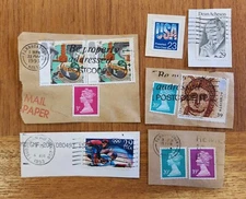 Vintage Lot of 10 Antique U.S. and International Stamps - Used - Lot CI