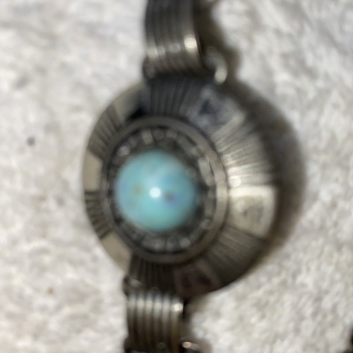 Vintage Western Concho Belt Faux Turquoise 30” Ladies Child’s Mixed Metal - Picture 16 of 23