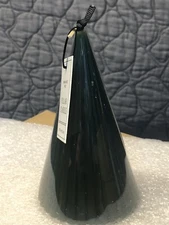 Green Fluted-Ribbed Christmas Tree Candle- Cone 4 3/4" -Tier Tray -$2