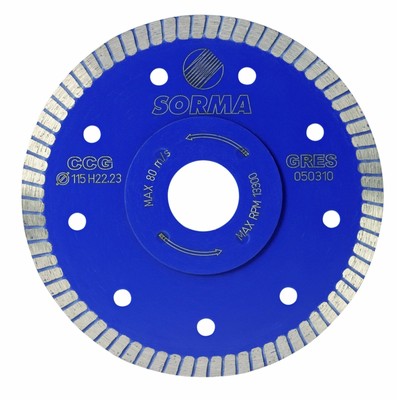 Disco diamantato CCG 115 Sorma per il taglio del gres porcellanato Diamond blade