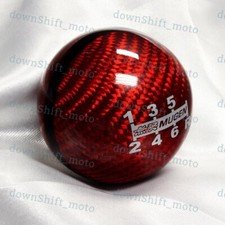 Genuine Carbon Mugen Shift Knob For Honda Crz Type R Accord Fa5 6 Speed Jdm Red