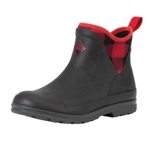 Muck Women's Originals Ankle Boot - Black/Buffalo Plaid Print