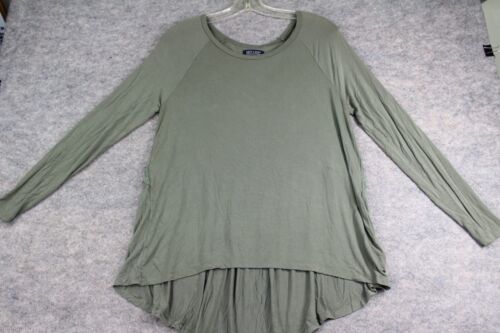 Soft And Sexy Shirt Size Medium M Green Pullover Ruffle Lace Boho Hippie - Picture 1 of 10