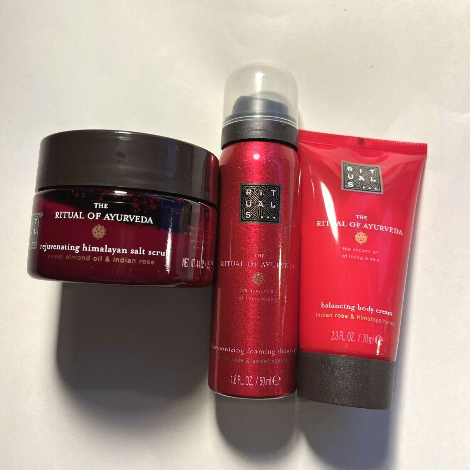 3PC Trial GiftSet New Rituals The Ritual Ayurveda Shower Gel Body Scrub ...