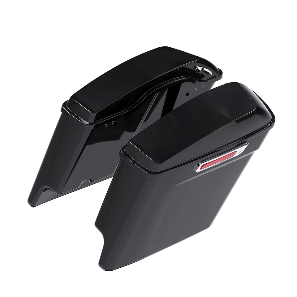 5" Stretched Hard Saddle bag+Conversion Brackets For 04-14 Harley Sportster 1200 - Imagem 2 de 4