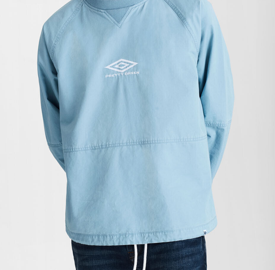 Pretty Green X Umbro Blue Drill Top | Large | Liam Gallagher