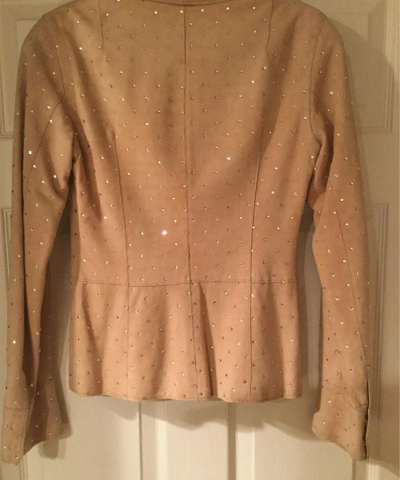 Chaqueta Dolce & Gabbana Gamuza y Cristal Talla 38 Excelente Estado $1995 Foto 4 de 4