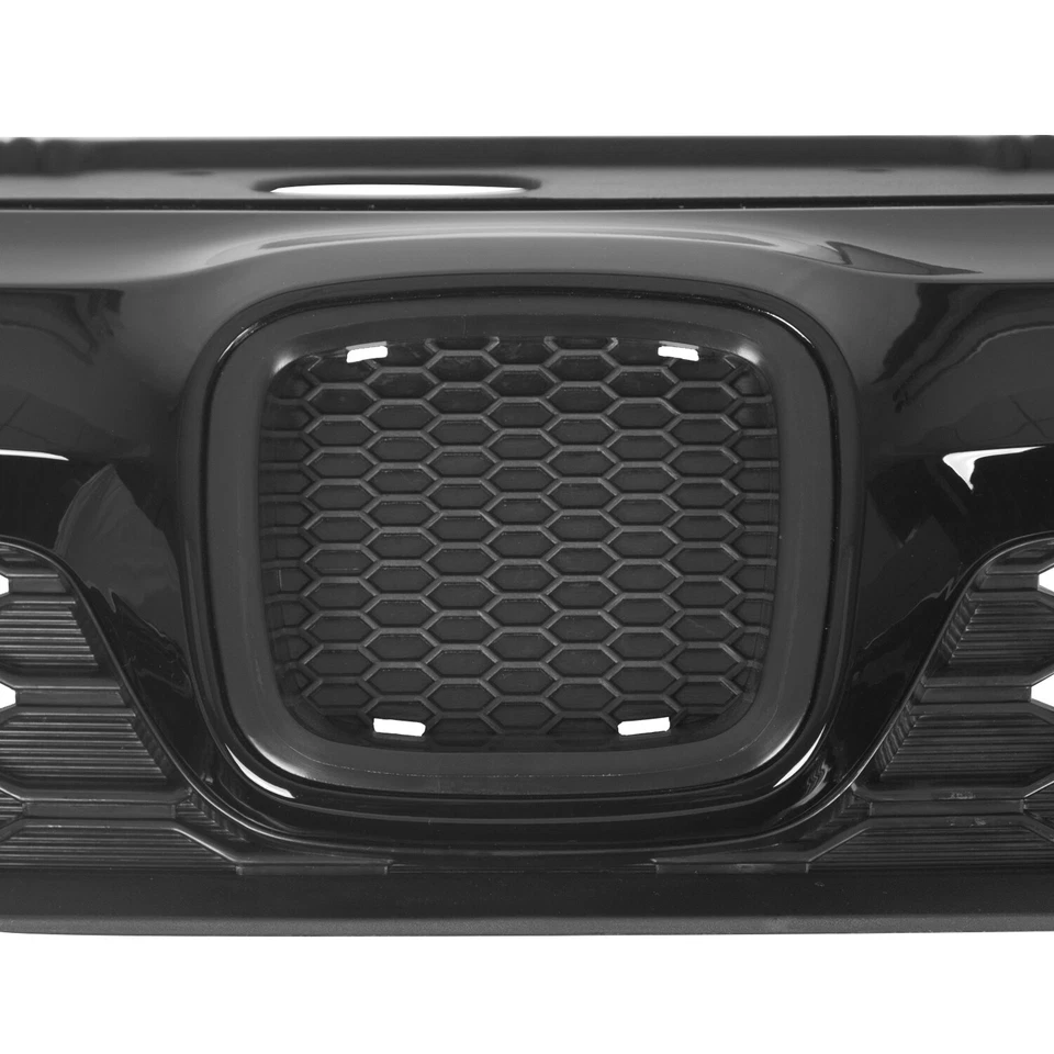 Parrilla superior delantera Fit Honda Civic 2012 sedán de 4 puertas panal JDM pintado negro Foto 4 de 4