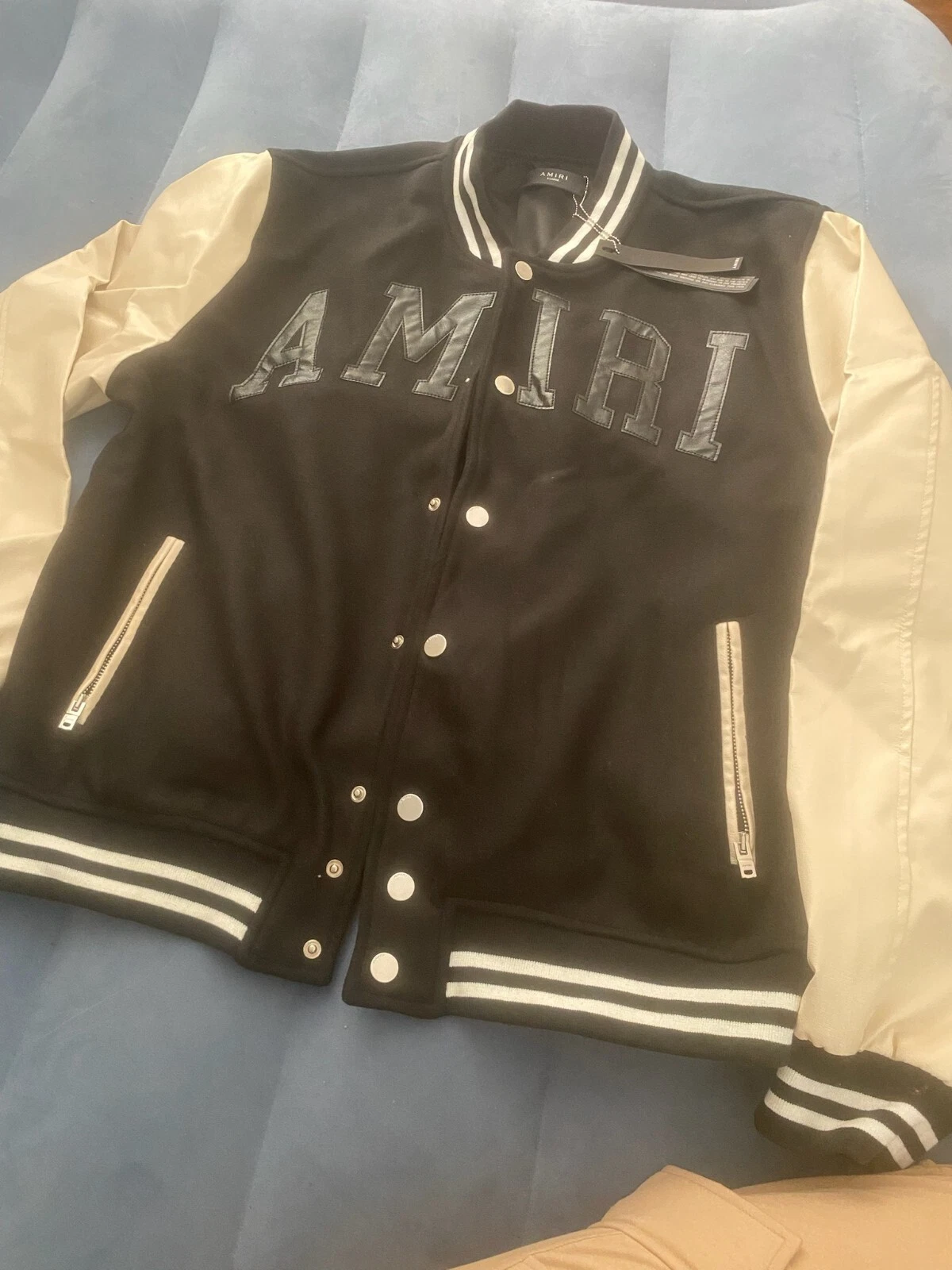 RARO! Giacca Bomber AMIRI Nuova Varsity Nera