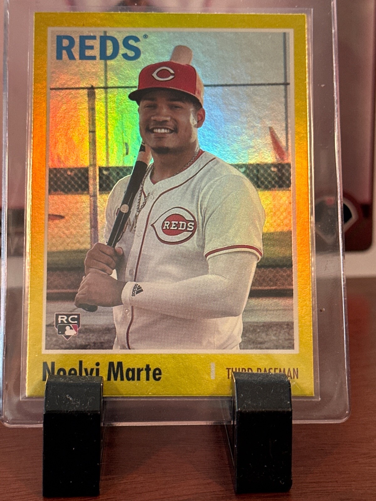 2024 Topps Archives Noelvi Marte RC Yellow Foil #158 Cincinnati Reds Rookie
