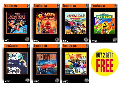 A4 RETRO TURBO GRAFX 16 GAME POSTERS COLLECTION Print Wall Decor Fan Art 