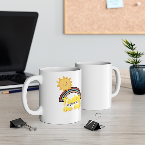 Positive ceramic mug for especial gift - Today is Gonna Be the Day - Picture 5 of 7