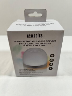Homedics Ellia Adore Aroma Ultrasonic Color Changing 7 Hour Oil Diffuser NIB