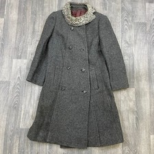 Womens Vintage Julius Overcoat 10 Grey Coat Jacket Midi Long Wool