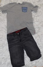 Levi's Boy's Short Set Size 16 Slim Levi Shorts and XL Shirt