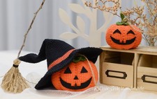 Halloween Pumpkin Crochet , Handmade Amigurumi Fall Decor