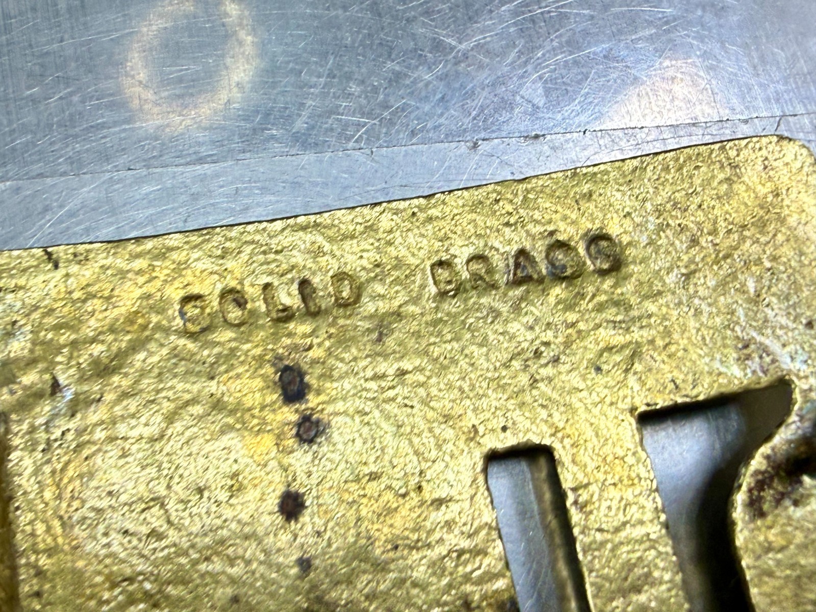 STEVE Custom Name Vintage Solid Brass Cutout Belt… - image 10