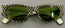 Vintage 1960's Polaroid Cool-Ray Sunglasses   Unique Black/Gold Pattern 