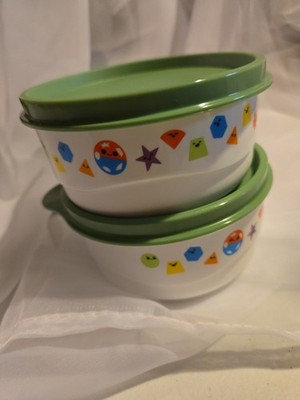 TUPPERWARE SHAPE O BALL FEEDING CUPS Set Of 2