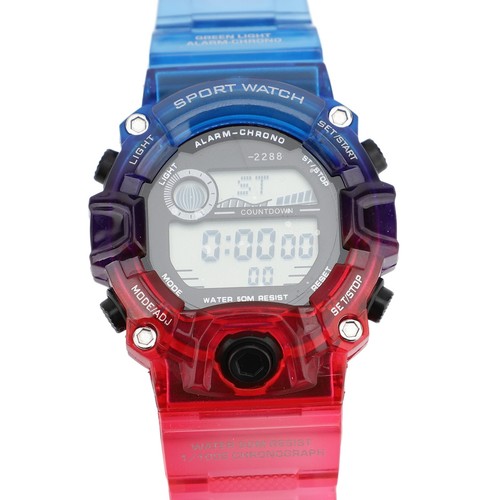 Reloj Digital Luminoso Redondo A Prueba de Agua Multifunción Cuenta Regresiva Electrónico FFW - Imagen 20 de 24