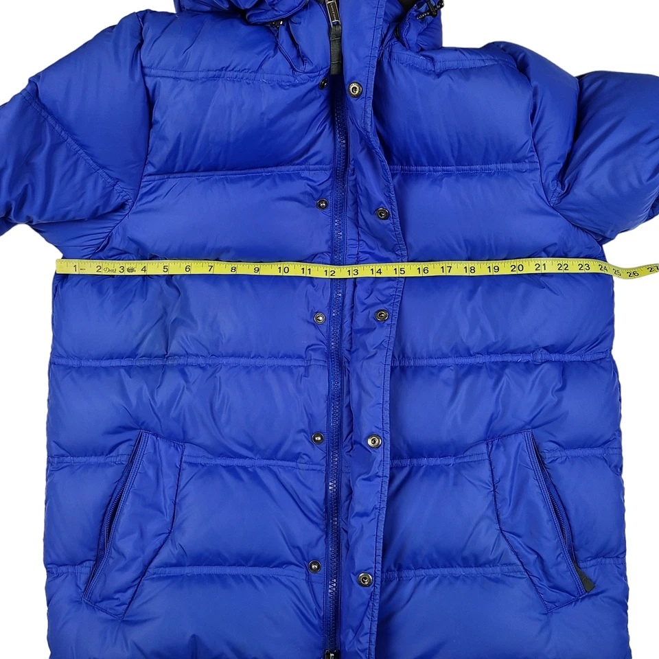 Lands End Size L/T TALL 46-48 Blue Down Filled Quilted Puffer Coat Jacket - Image 4 of 4