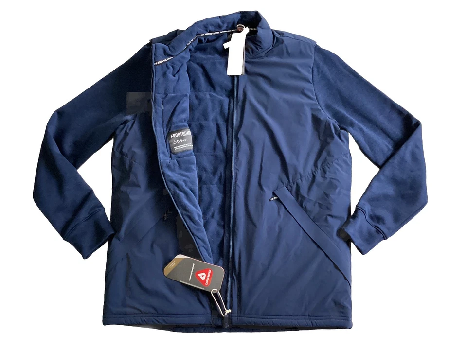 Chaqueta de golf Adidas Ultimate 365 FrostGuard para hombre grande en azul IJ9652 Foto 2 de 4