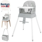 4-In-1 Baby High Chair, Convertible Highchair for Babies and Toddlers, Portable