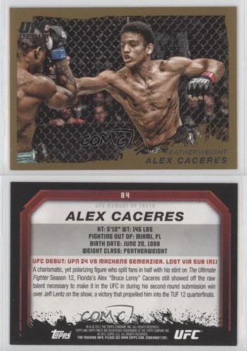 Alex Caceres #84 2011 Topps UFC Moment of Truth card