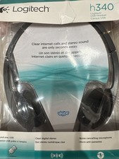 Logitech H340 USB Computer PC Headset Noise Canceling Microphone - New