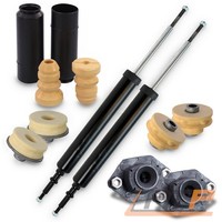 2X StossdÄMpfer +Domlager +PROTECTION-KIT Hinten FÜR Bmw 1-ER E81 E82 E88