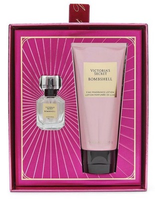 Victoria's Secret Bombshell Gift Set Pink Lotion & Perfume for Women