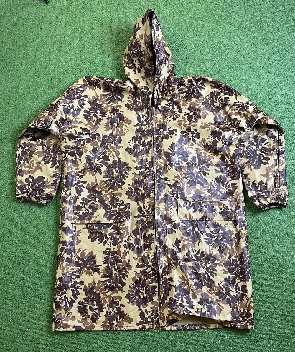 Rainfair Rain Coat Parka Mens XL Camouflage Camo Jacket Hunting Poncho VTG USA