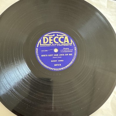 1939 Country BUDDY JONES 78 rpm DECCA 5673 She's Got Her Jinx on Me V+