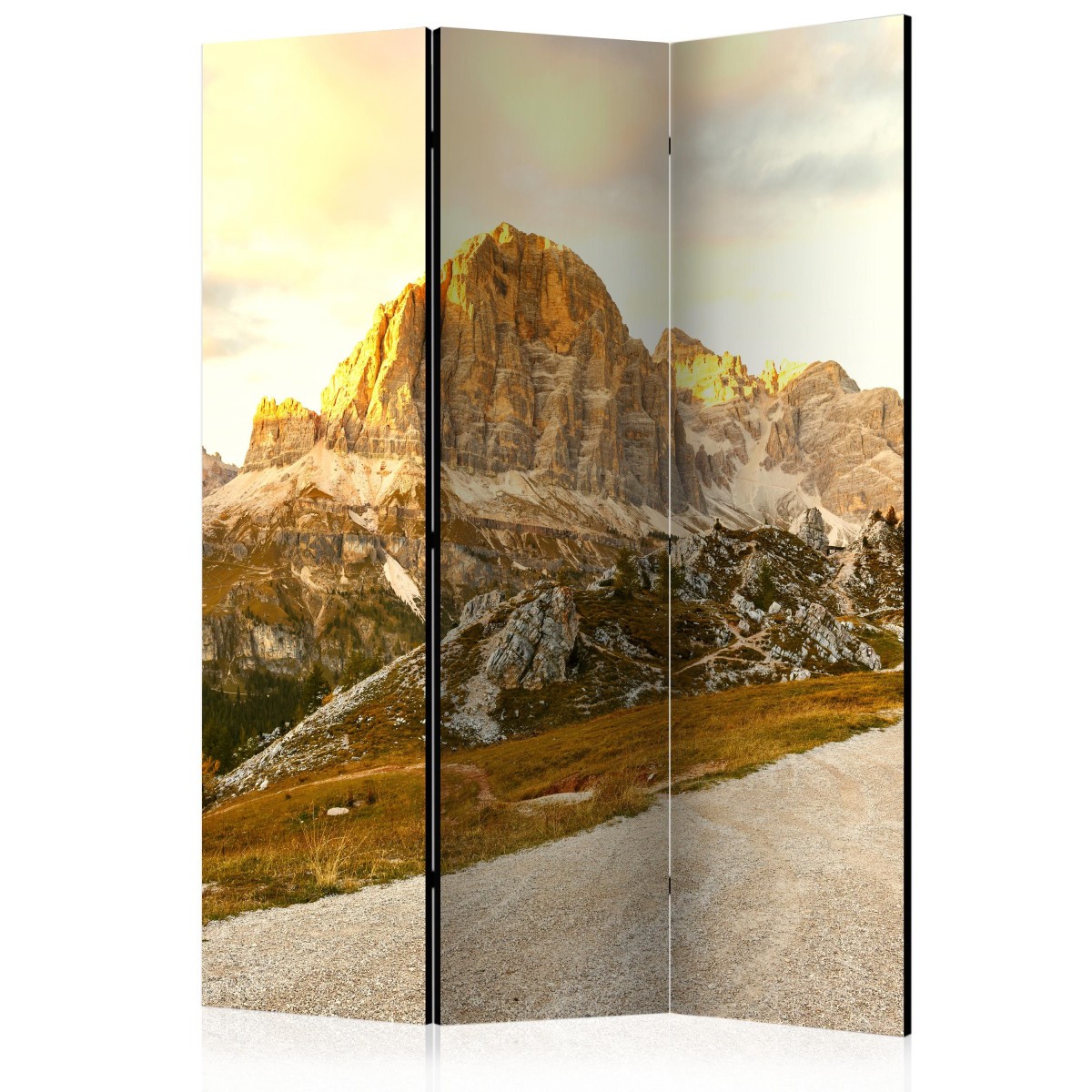 Paravent 3 volets Beautiful Dolomites 135x172cm en toile intissée décorative