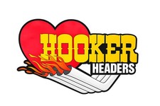 Hooker Headers With Flames Old School Nhra Style Hot Rod Decal Sticker