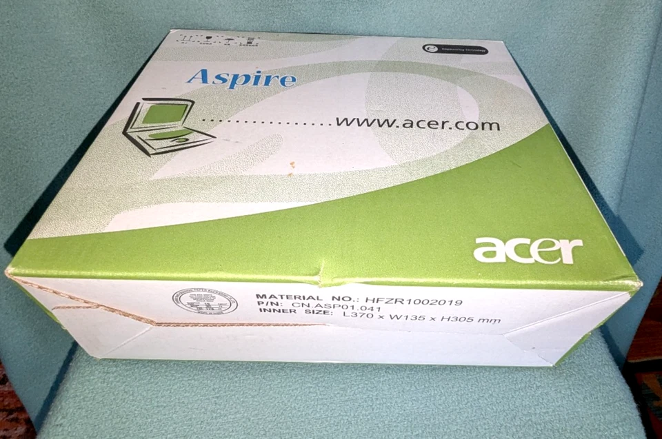 ASPIRE by ACER leerer Karton Verpackung für Leptop alt Vintage Sammler - Bild 3 von 4