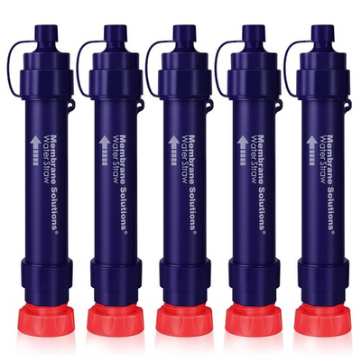 #ad 5 Pack Personal Water Filter Straw Survival Water Filtration PurifierEmergency $48.79