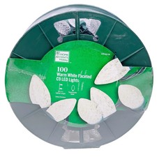 Home Accents Holiday 100 Count Warm White Faceted C9 LED Lights 65ft NEW