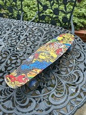 Skateboard Graffiti 56 Cm Long Wheels Light Up Red And Green When In Motion