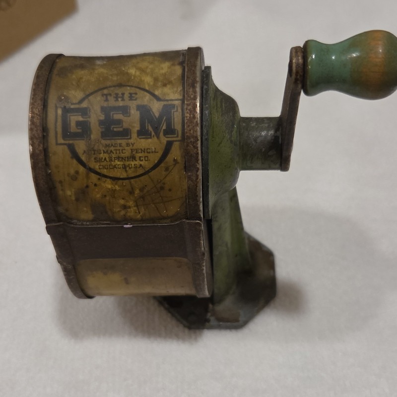 Vintage The Gem by Automatic Pencil Sharpener Co. Chicago USA Celluloid VG