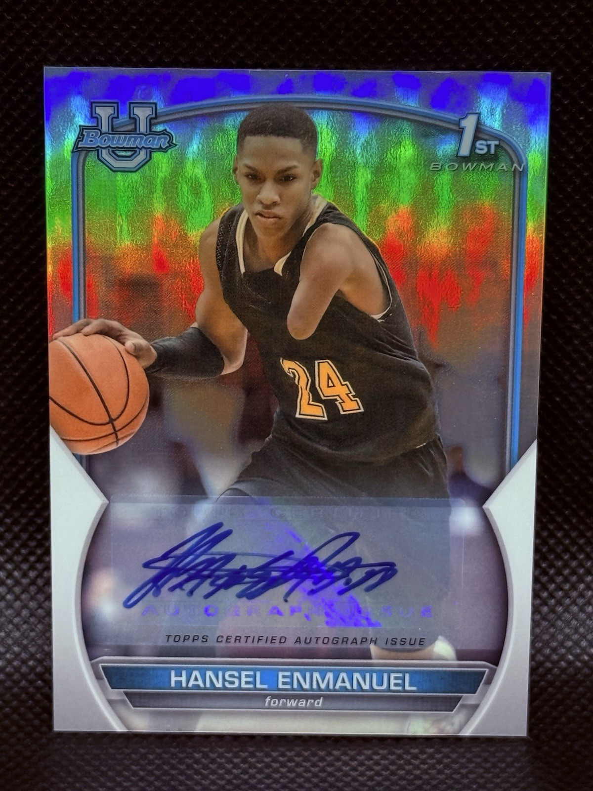 2022-23 Bowman University Chrome Hansel Enmanuel 1st Auto Refractor /499