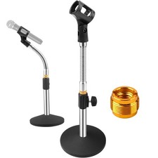 Microphone Stand Desk Mic Stand Desktop Tabletop Microphone Stand with Goosen...