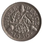 1936 George V Threepence — photo from another recent sale