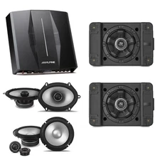Alpine PXE-C80-88 OPTIM8 DSP Amp w/ 2x SS-SB12 Sub, S2-S65C 6.5", S2-S68 Bundle