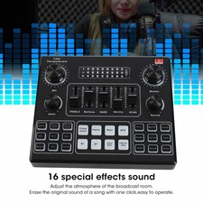 V9 BT Sound Card Stereo Mixer For Computer Game Mobile Phone Live Broa New