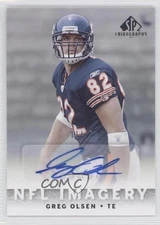 2007 SP Chirography NFL Imagery Silver /75 Greg Olsen #NFLI-GO Rookie Auto RC