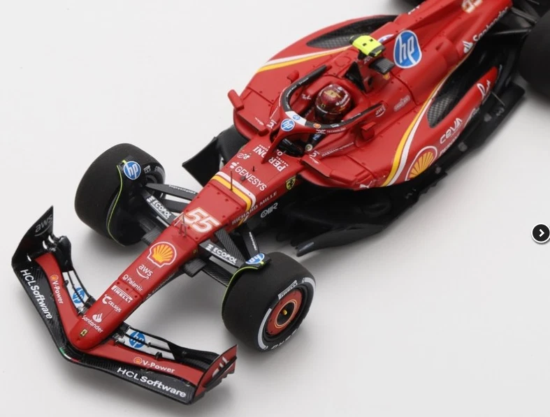 LOOK SMART, FERRARI SF-24 #55 2° GP Abu Dhabi 2024 C.SAINZ, 1/43,  LOSLSF1071 - Immagine 2 di 4